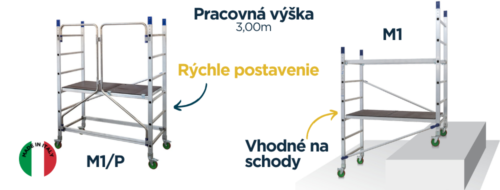 ALTO Mobilne hlinikove lesenie – pracovna vyska 3,00 m detail (SK)